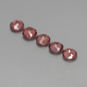 Malaya Garnet Gemstone in 5.7 mm Size for Sale, Malaya Garnet Stone in Pink Orange Color