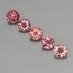3.88 ctw Pink Malaya Garnet Gemstones, Malaya Garnet Gems in Round Facet Shape for Sale.