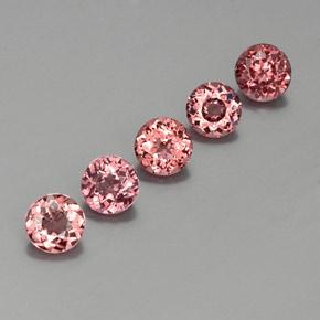 3.88 ctw Pink Malaya Garnet Stones, Natural Malaya Garnet in Round Facet Shape for Sale