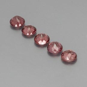 Malaya Garnet Gemstones in 5.5 mm (calibrated) Size for Sale, Malaya Garnet Stones in Orange Pink Color