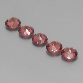 Malaya Garnet Gemstone in 5.5 mm Size for Sale, Malaya Garnet Stone in Pink Orange Color