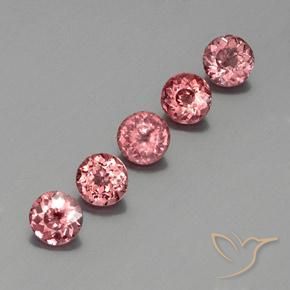 3.82 ctw Pink Malaya Garnet Stones, Natural Malaya Garnet in Round Facet Shape for Sale
