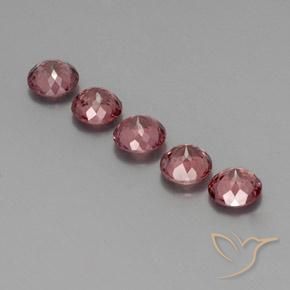 Malaya Garnet Gemstones in 5.5 mm (calibrated) Size for Sale, Malaya Garnet Stones in Fruit Punch Red Color