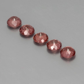 Malaya Garnet Gemstone in 5.5 mm Size for Sale, Malaya Garnet Stone in Pink Orange Color