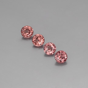 3.30 ctw Pink Malaya Garnet Stones, Natural Malaya Garnet in Round Facet Shape for Sale