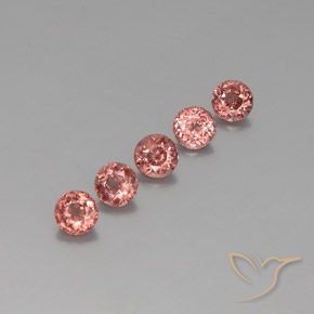 4.48 ctw Pink Malaya Garnet Stones, Natural Malaya Garnet in Round Facet Shape for Sale