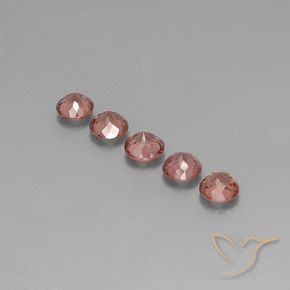 Malaya Garnet Gemstones in 5.5 mm (calibrated) Size for Sale, Malaya Garnet Stones in Raspberry Pink Color