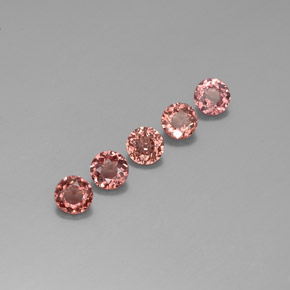 Medium Pink Granato Malaya Gem - 0.7ct Sfaccettatura rotonda (ID: 357098)