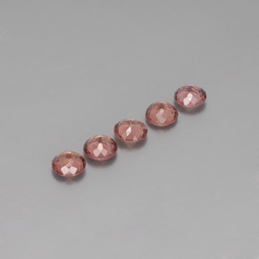 Malaya Garnet Gemstones in 5.3 mm Size for Sale, Malaya Garnet Stones in Medium Pink Color