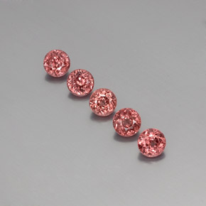 4.66 ct Pink Malaya Garnet Stone, Natural Malaya Garnet in Round Facet Shape for Sale