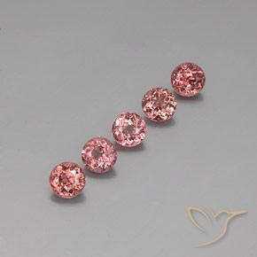 4.38 ctw Pink Malaya Garnet Stones, Natural Malaya Garnet in Round Facet Shape for Sale