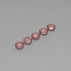 Malaya Garnet Gemstones in 5 mm (calibrated) Size for Sale, Malaya Garnet Stones in Pinkish Rose Color