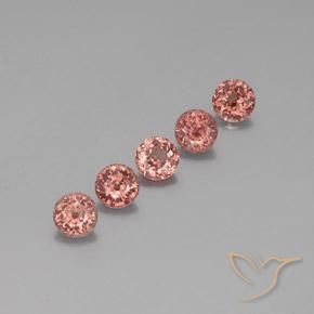 4.49 ctw Pink Malaya Garnet Stones, Natural Malaya Garnet in Round Facet Shape for Sale