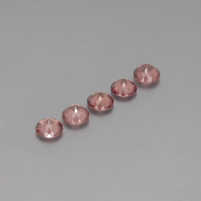 Malaya Garnet Gemstone in 5.6 mm Size for Sale, Malaya Garnet Stone in Pinkish Rose Color
