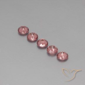 Malaya Garnet Gemstones in 5.5 mm (calibrated) Size for Sale, Malaya Garnet Stones in Medium Pink Color
