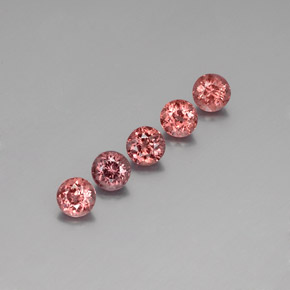 4.47 ctw Orange Malaya Garnet Stones, Natural Malaya Garnet in Round Facet Shape for Sale