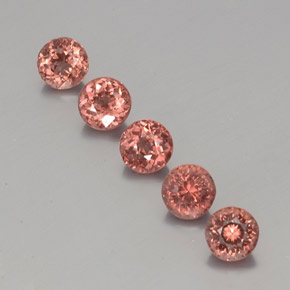Light Brick Red Malaya Garnet Gem - 0.9ct Round Facet (ID: 357373)