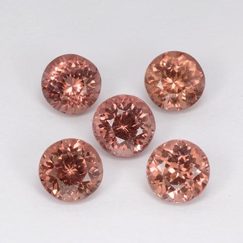 4.72 ctw Pink Malaya Garnet Stones, Natural Malaya Garnet in Round Facet Shape for Sale