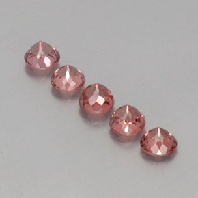 Malaya Garnet Gemstone in 5 mm (calibrated) Size for Sale, Malaya Garnet Stone in Pinkish Rose Color