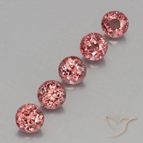 4.32 ctw Pink Malaya Garnet Stones, Natural Malaya Garnet in Round Facet Shape for Sale