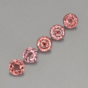 3.22 ct Pink Malaya Garnet Stone, Natural Malaya Garnet in Round Facet Shape for Sale