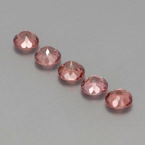 Malaya Garnet Gemstone in 5 mm (calibrated) Size for Sale, Malaya Garnet Stone in Pinkish Rose Color
