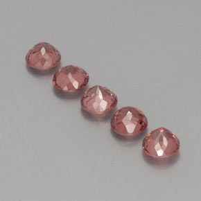 Malaya Garnet Gemstone in 5.6 mm Size for Sale, Malaya Garnet Stone in Pinkish Rose Color