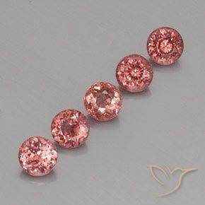 4.06 ctw Pink Malaya Garnet Stones, Natural Malaya Garnet in Round Facet Shape for Sale