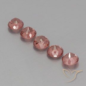 Malaya Garnet Gemstones in 5.5 mm (calibrated) Size for Sale, Malaya Garnet Stones in Raspberry Pink Color
