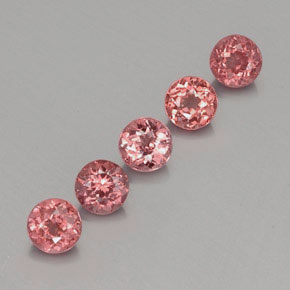 3.51 ctw Pink Malaya Garnet Stones, Natural Malaya Garnet in Round Facet Shape for Sale