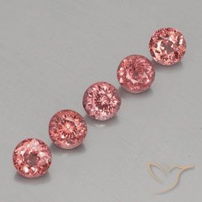 4.26 ctw Pink Malaya Garnet Stones, Natural Malaya Garnet in Round Facet Shape for Sale