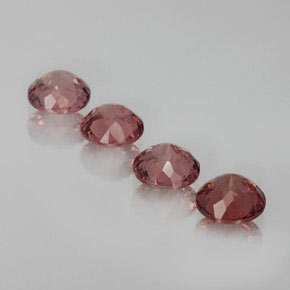 Malaya Garnet Gemstone in 5 mm (calibrated) Size for Sale, Malaya Garnet Stone in Pinkish Rose Color