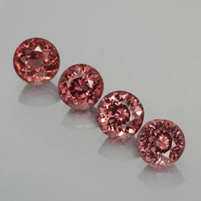 4.17 ctw Pink Malaya Garnet Stones, Natural Malaya Garnet in Round Facet Shape for Sale