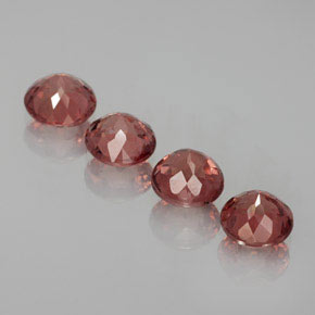 Malaya Garnet Gemstones in 5.5 mm Size for Sale, Malaya Garnet Stones in Deep Rose Red Color