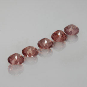 Malaya Garnet Gemstone in 5 mm (calibrated) Size for Sale, Malaya Garnet Stone in Pinkish Rose Color
