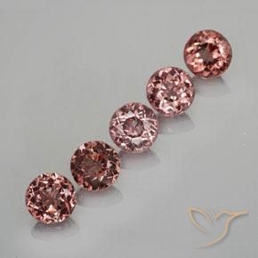 3.62 ctw Red Malaya Garnet Stones, Natural Malaya Garnet in Round Facet Shape for Sale