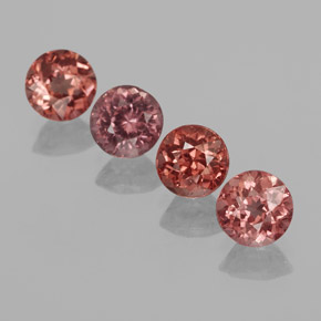 3.23 ctw Pink Malaya Garnet Stones, Natural Malaya Garnet in Round Facet Shape for Sale