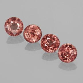 3.03 ctw Pink Malaya Garnet Stones, Natural Malaya Garnet in Round Facet Shape for Sale