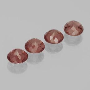 Malaya Garnet Gemstones in 5.4 mm Size for Sale, Malaya Garnet Stones in Reddish Pink Color