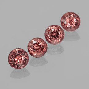 3.23 ctw Pink Malaya Garnet Stones, Natural Malaya Garnet in Round Facet Shape for Sale