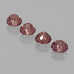 Malaya Garnet Gemstones in 5.3 mm Size for Sale, Malaya Garnet Stones in Pinkish Rose Color
