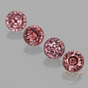 Grenat Malaya Rose 3,21 ct, Taille Ronde 5,5 mm De Tanzanie, Photo A