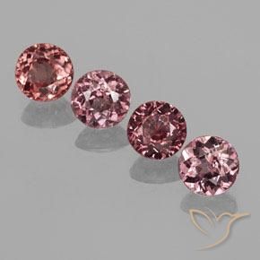 3.05 ctw Pink Malaya Garnet Stones, Natural Malaya Garnet in Round Facet Shape for Sale