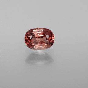 1.12 ct Pink Malaya Garnet Gemstone, Malaya Garnet Gem in Oval Facet Shape for Sale.