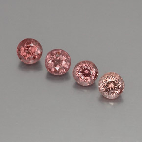 3.84 ct Pink Malaya Garnet Stone, Natural Malaya Garnet in Round Facet Shape for Sale