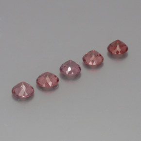 Malaya Garnet Gemstones in 5.5 mm Size for Sale, Malaya Garnet Stones in Pinkish Rose Color