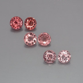 3.88 ctw Pink Malaya Garnet Stones, Natural Malaya Garnet in Round Facet Shape for Sale