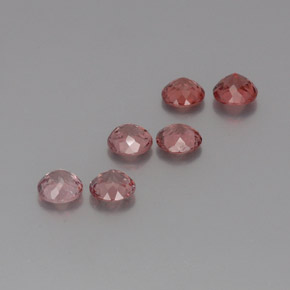 Malaya Garnet Gemstones in 5.2 mm Size for Sale, Malaya Garnet Stones in Pinkish Rose Color