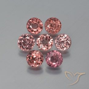 Grenat Malaya Rose 6,35 ct, Taille Ronde 5,6 mm De Tanzanie, Photo A
