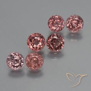 4.57 ctw Pink Malaya Garnet Stones, Natural Malaya Garnet in Round Facet Shape for Sale